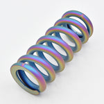 500lbs x 2.5 Titanium Spring for Fox DHX2 and Van RC Shocks with light Blue and Oil Slick Color