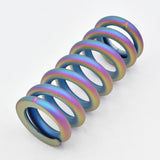 500lbs x 2.5 Titanium Spring for Fox DHX2 and Van RC Shocks with light Blue and Oil Slick Color