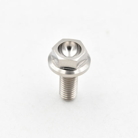 Titanium Flanged Hex Head M6x1.00x16mm